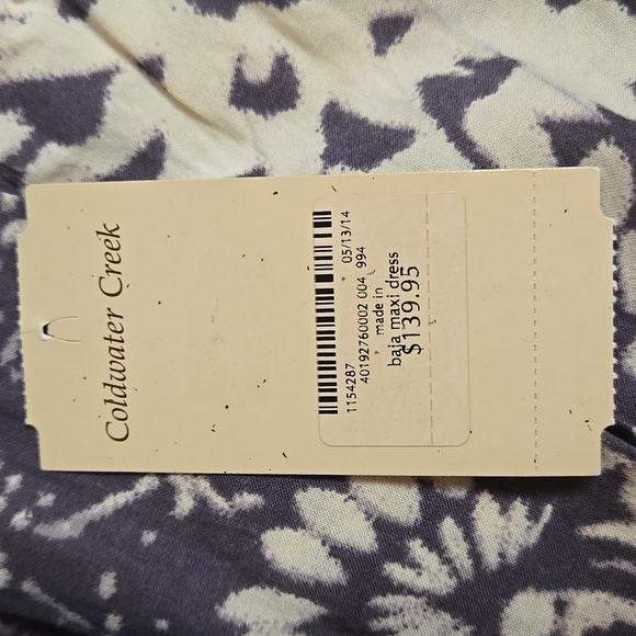 Coldwater Creek Gray Ivory Tie Dye Sleeveless Fit & Flare Maxi Dress Sz 14 - Picture 10 of 10